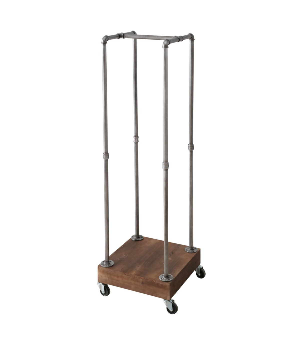 wadiga Portant Vêtements Bois et Métal Style Industriel - Hauteur 153cm
