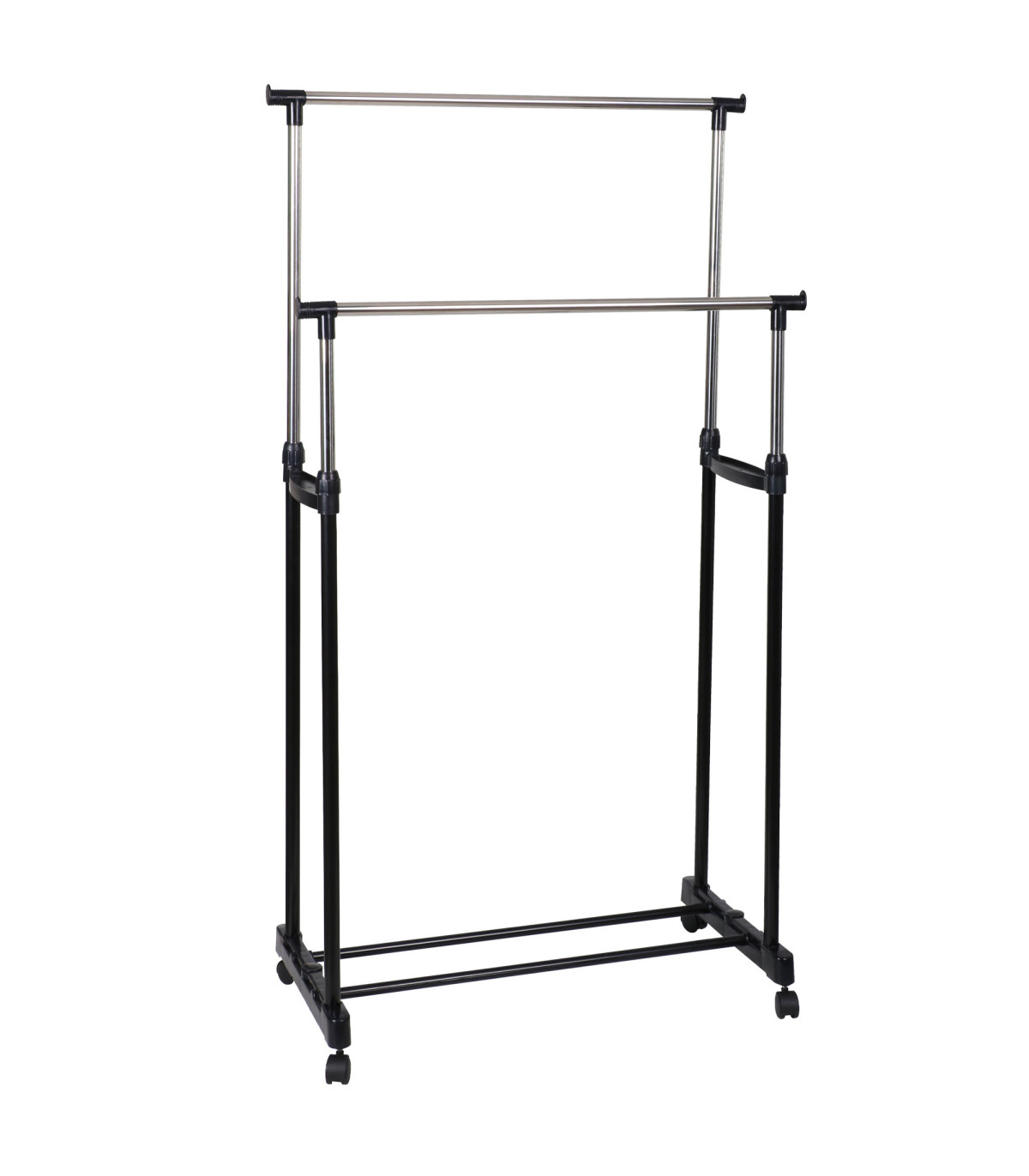 wadiga Portant vêtements double extensible en hauteur 80x42x170cm