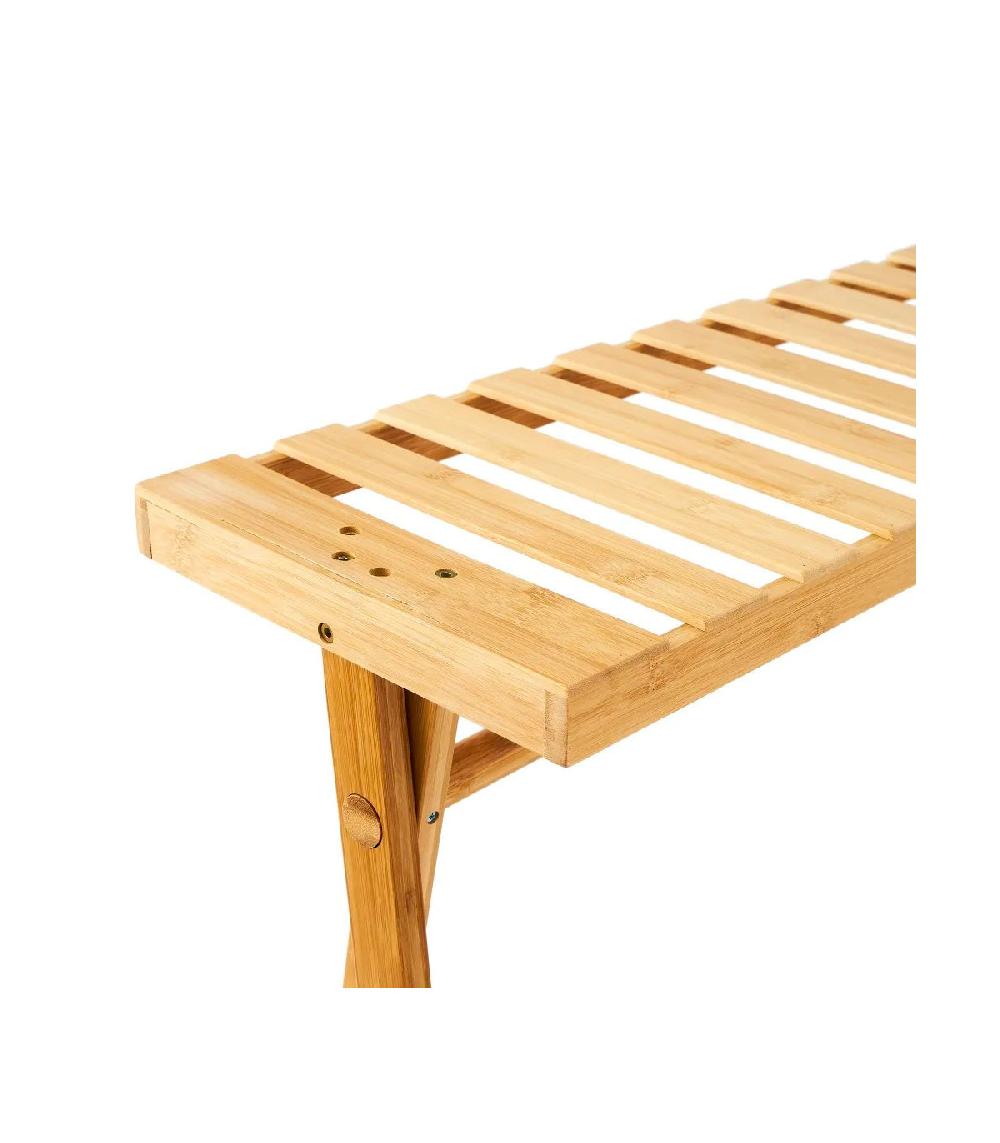 Wadiga Portant Vêtements En Bambou 3 étagères - 100x43x160cm