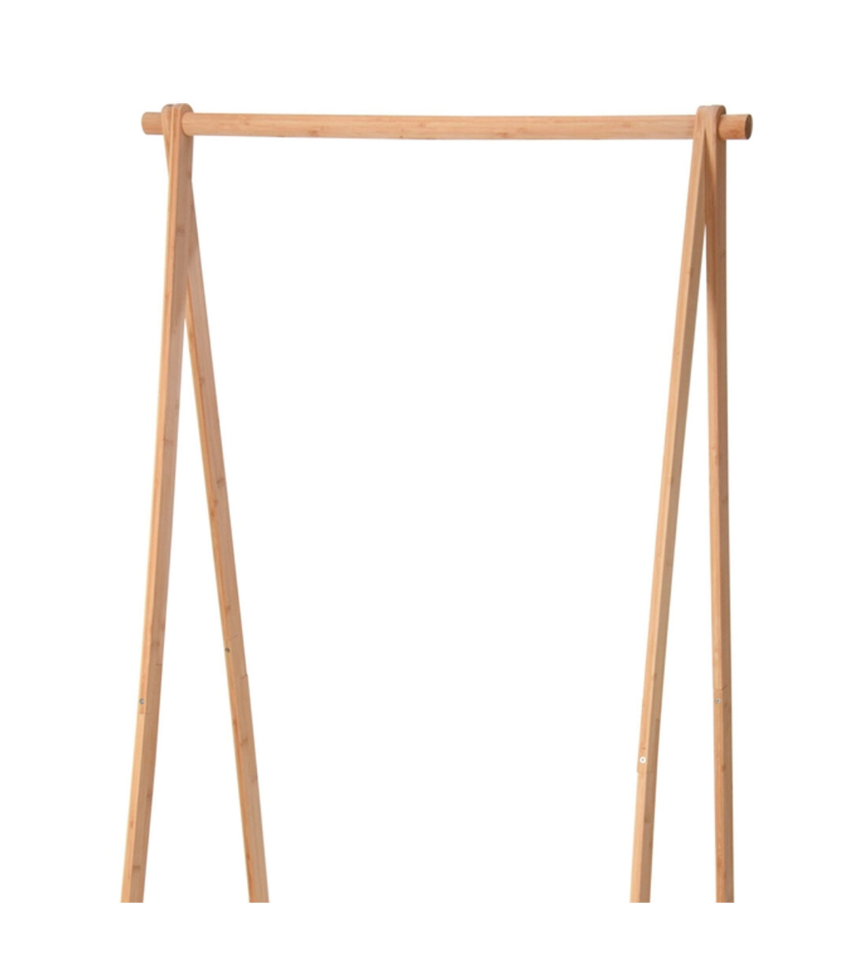 Wadiga Portant Vêtements En Bois Et Tissu 156x86x57cm