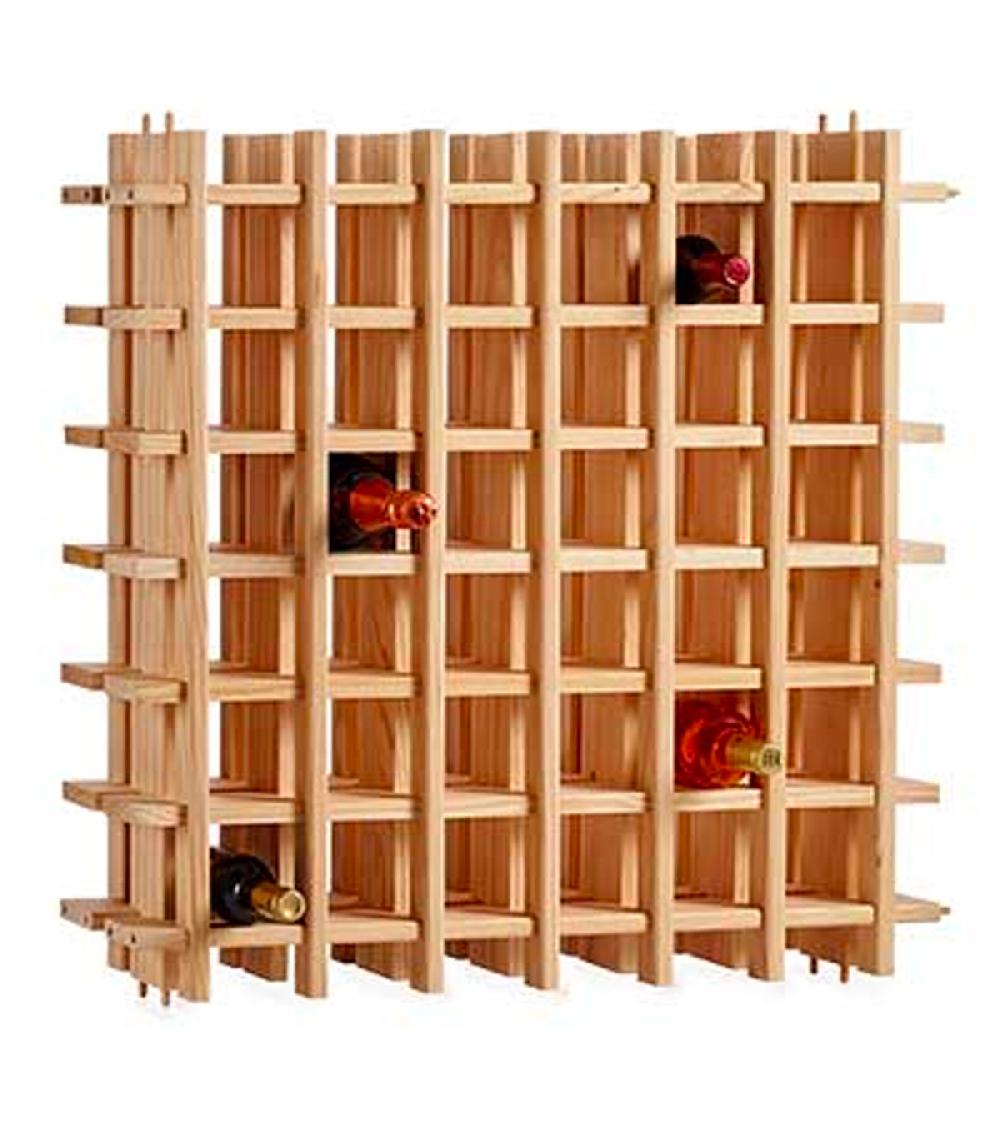 Wadiga Porte Bouteille Empilable En Bois Naturel 36 Bouteilles