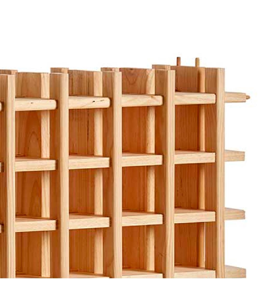 Wadiga Porte Bouteille Empilable En Bois Naturel 36 Bouteilles