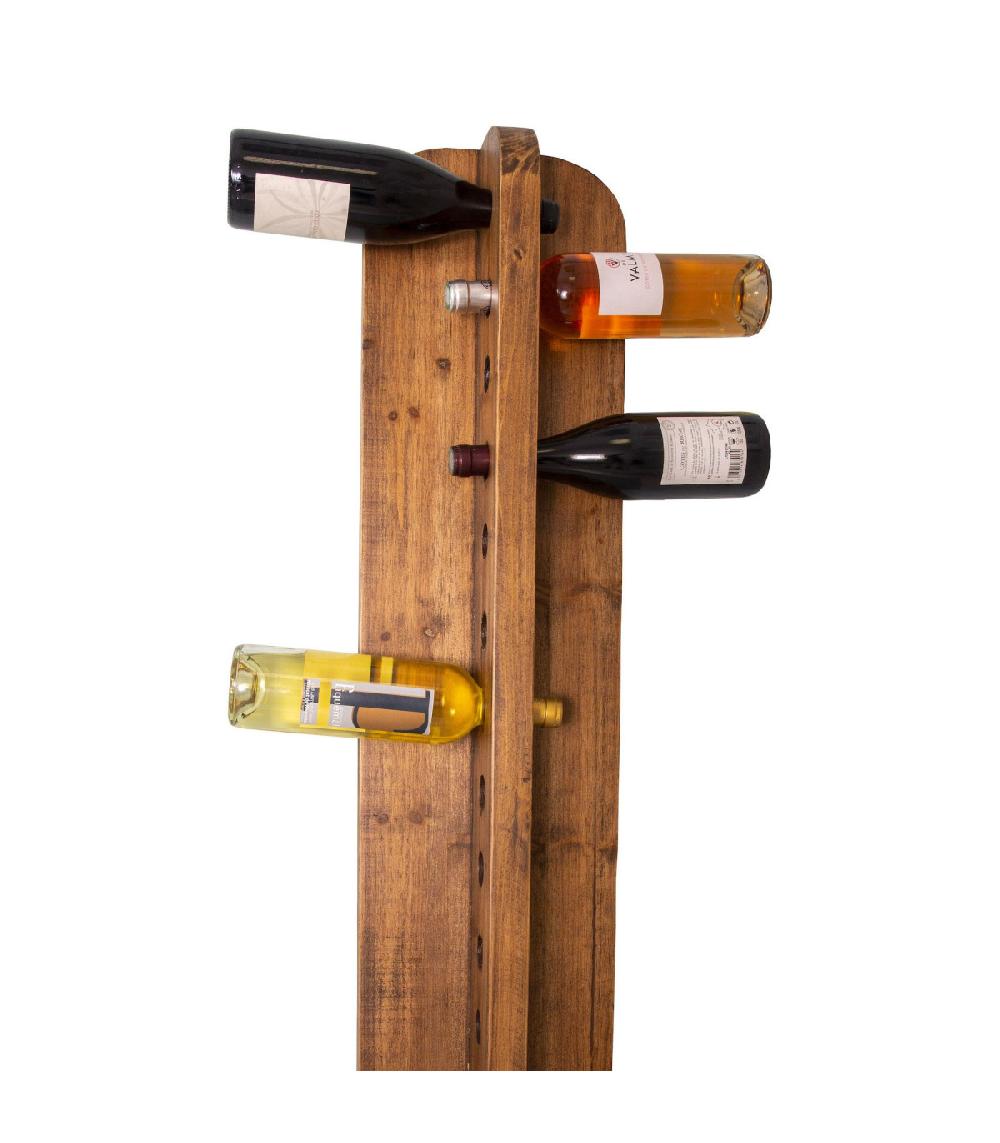 Wadiga Porte-bouteille Mural Bois 17 Bouteilles 26x14x136.5cm