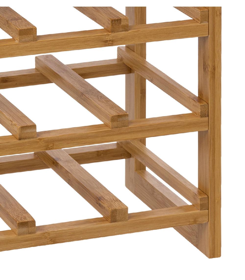 Wadiga Porte Bouteilles En Bambou 12 Bouteilles - 35x24x47cm