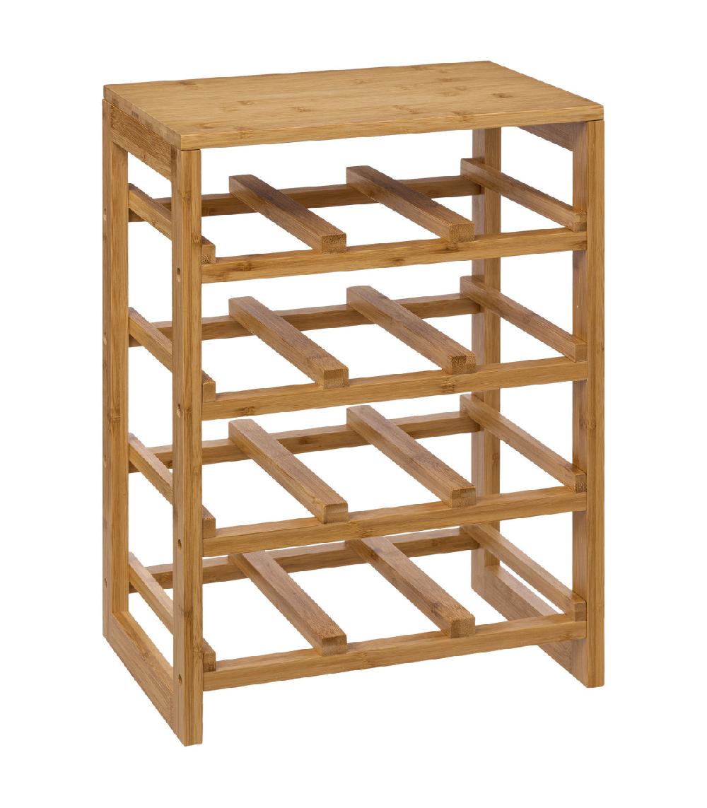 wadiga Porte bouteilles en bambou 12 bouteilles - 35x24x47cm