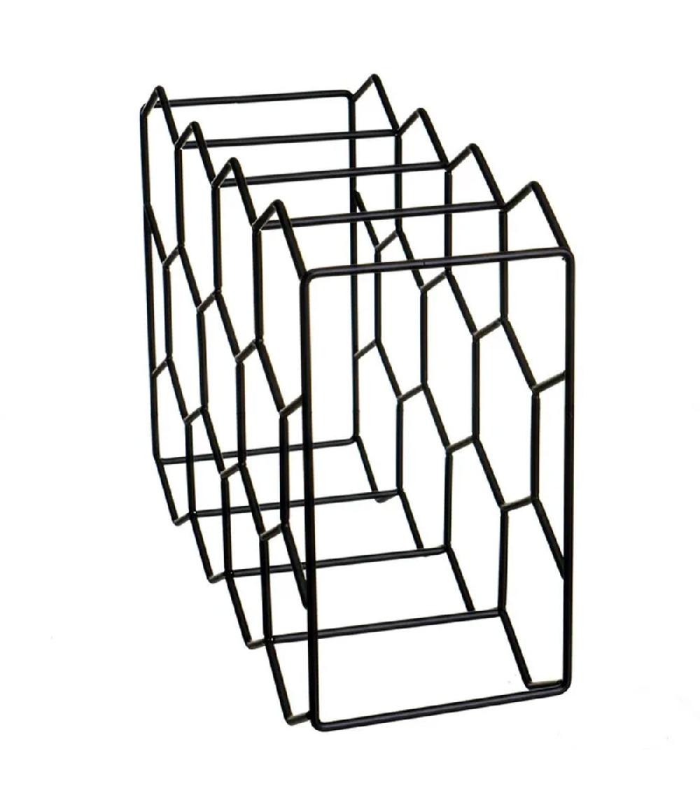 Wadiga Porte Bouteilles Métal Noir 11 Bouteilles 43x15x30cm