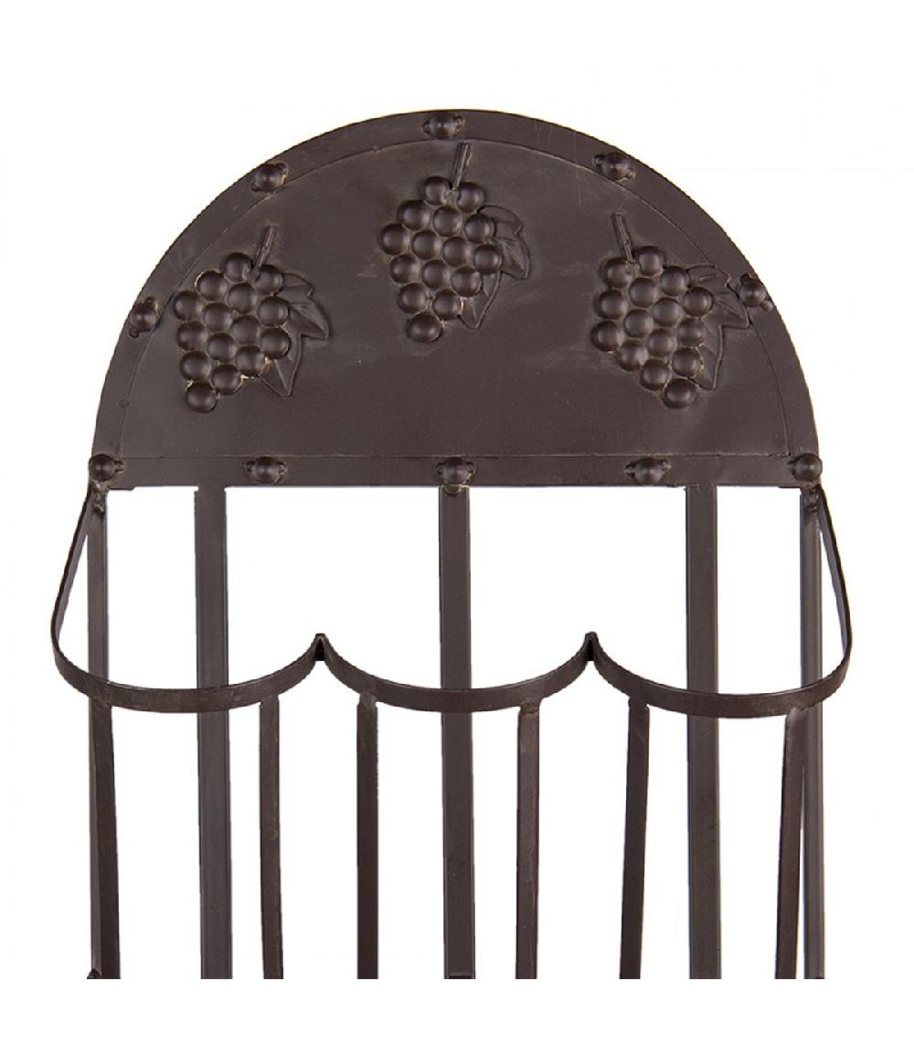 Wadiga Porte Bouteilles Mural En Métal 9 Bouteilles 30x18x83cm