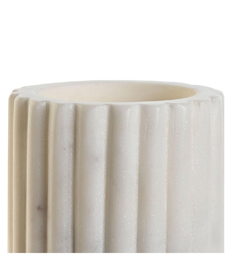 Wadiga Porte Brosse à Dents En Marbre Blanc 8x8x10cm