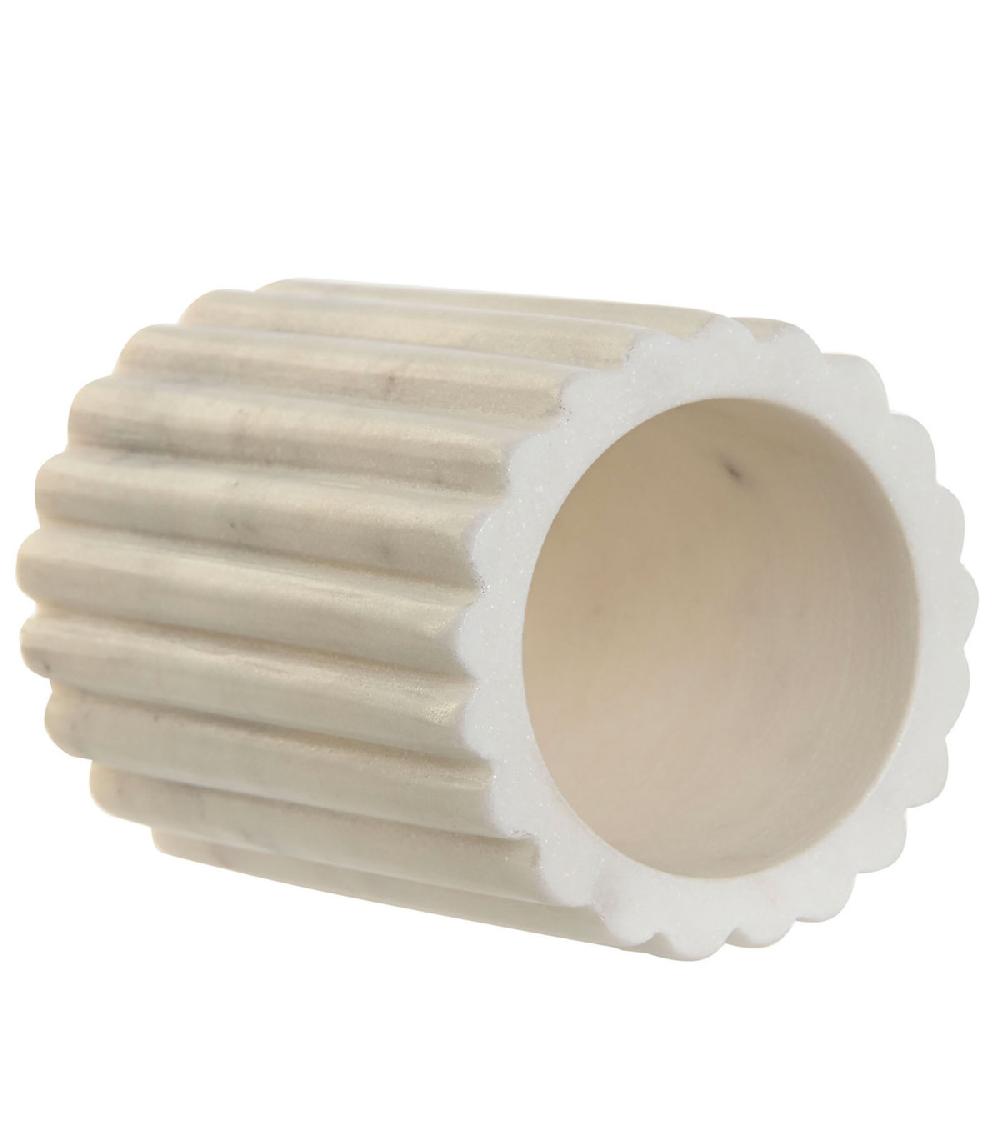 Wadiga Porte Brosse à Dents En Marbre Blanc 8x8x10cm