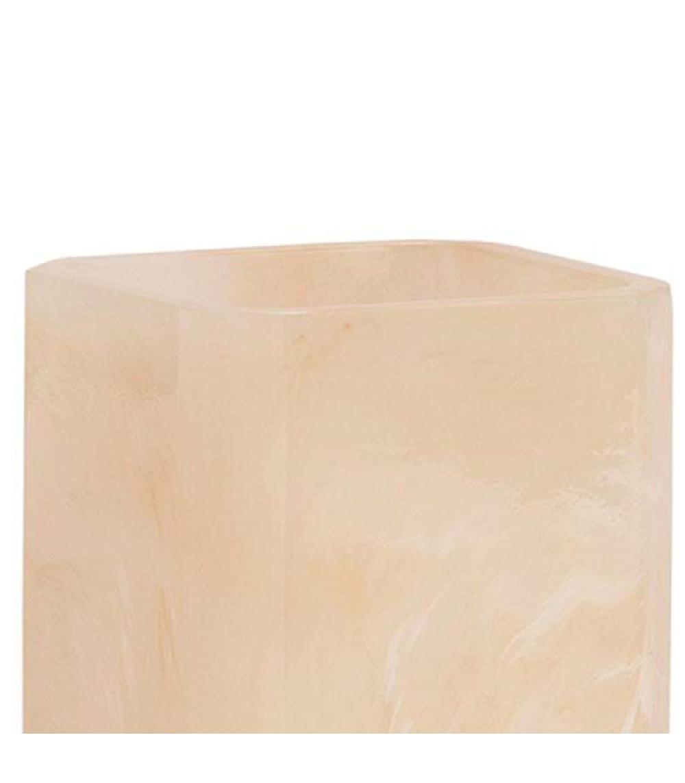 Wadiga Porte Brosse à Dents En Résine Effet Nacre 7.5x7.5x11cm