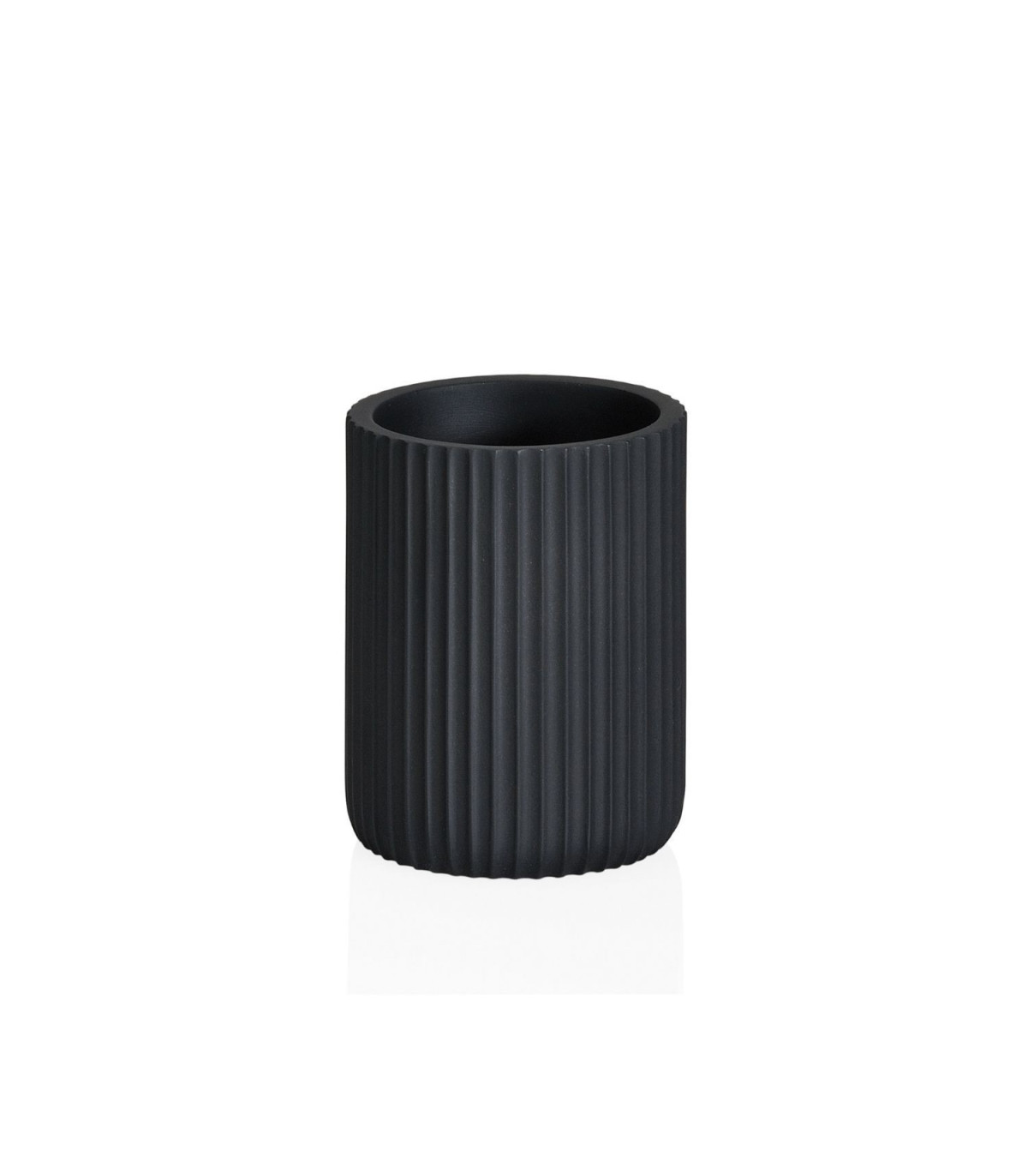 wadiga Porte Brosse à Dents en Résine Noire Stripes