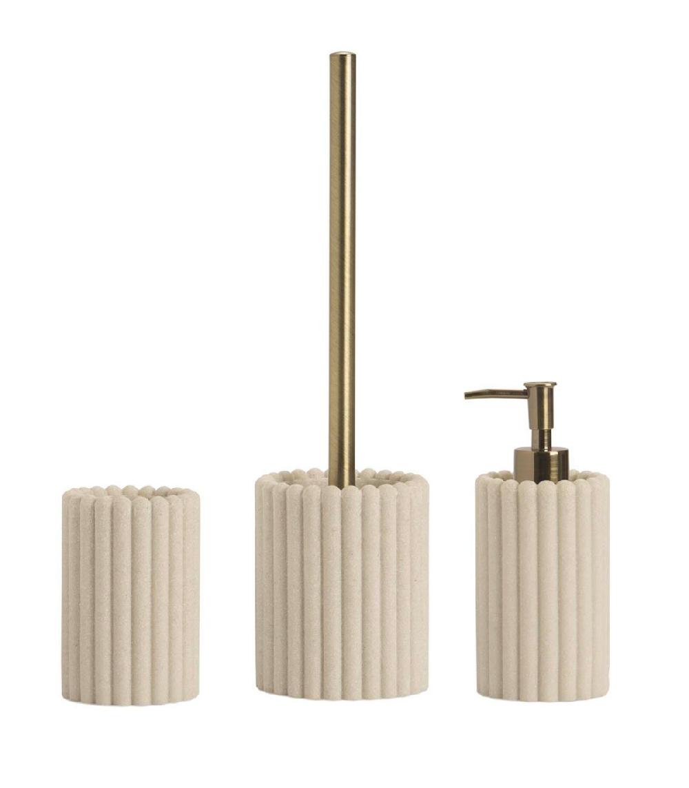 Wadiga Porte Brosse à Dents En Résine Stries 8x8x12cm