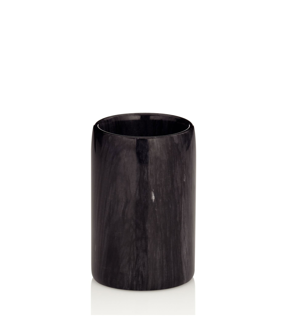 wadiga Porte Brosse à Dents / Gobelet Salle de Bain en Marbre Noir