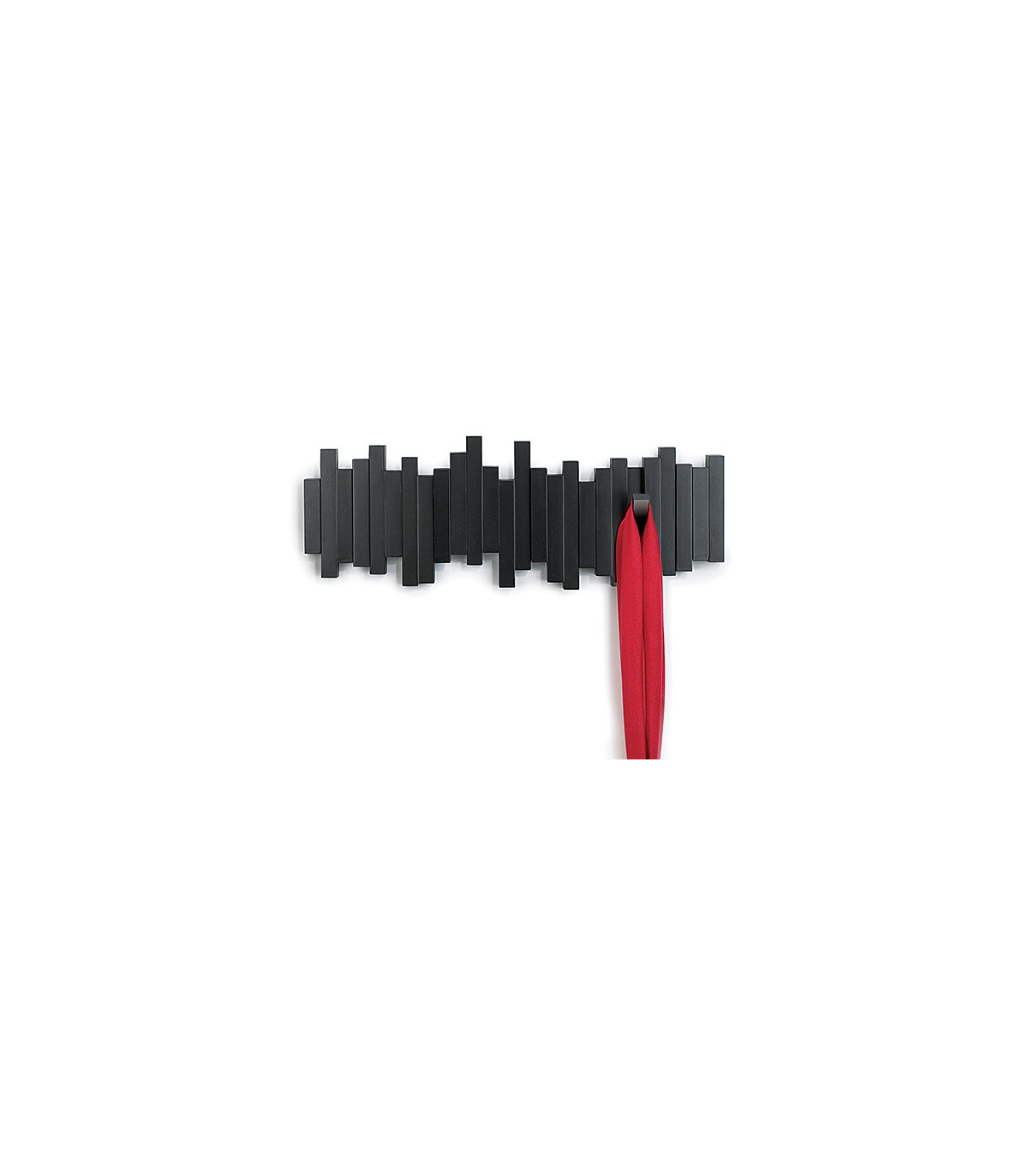 Wadiga Porte Manteaux Mural Design Noir "Sticks Multi Hook Black" - Umbra