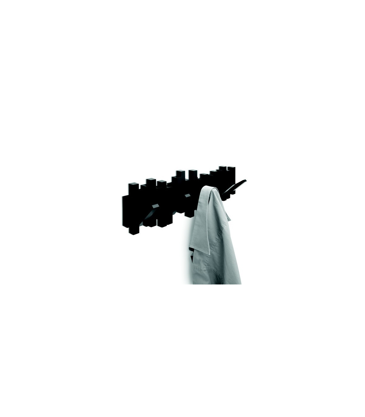 Wadiga Porte Manteaux Mural Design Noir "Sticks Multi Hook Black" - Umbra