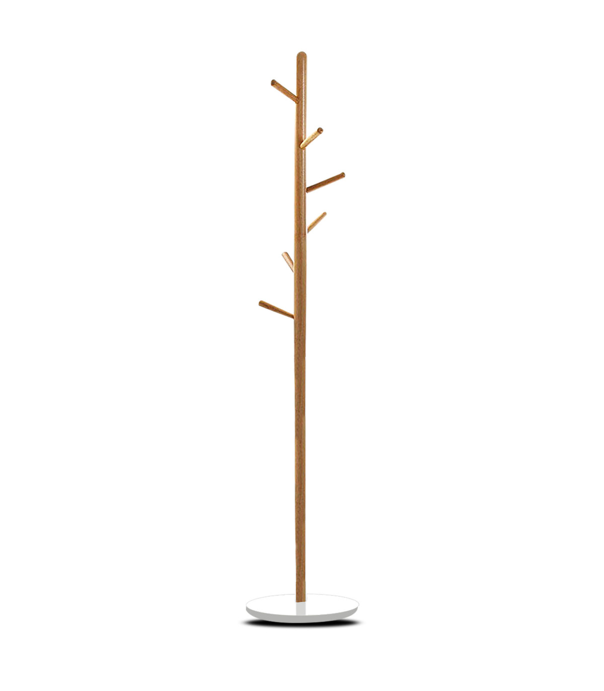 wadiga Porte manteaux sur pied arbre bambou 36x36x180cm