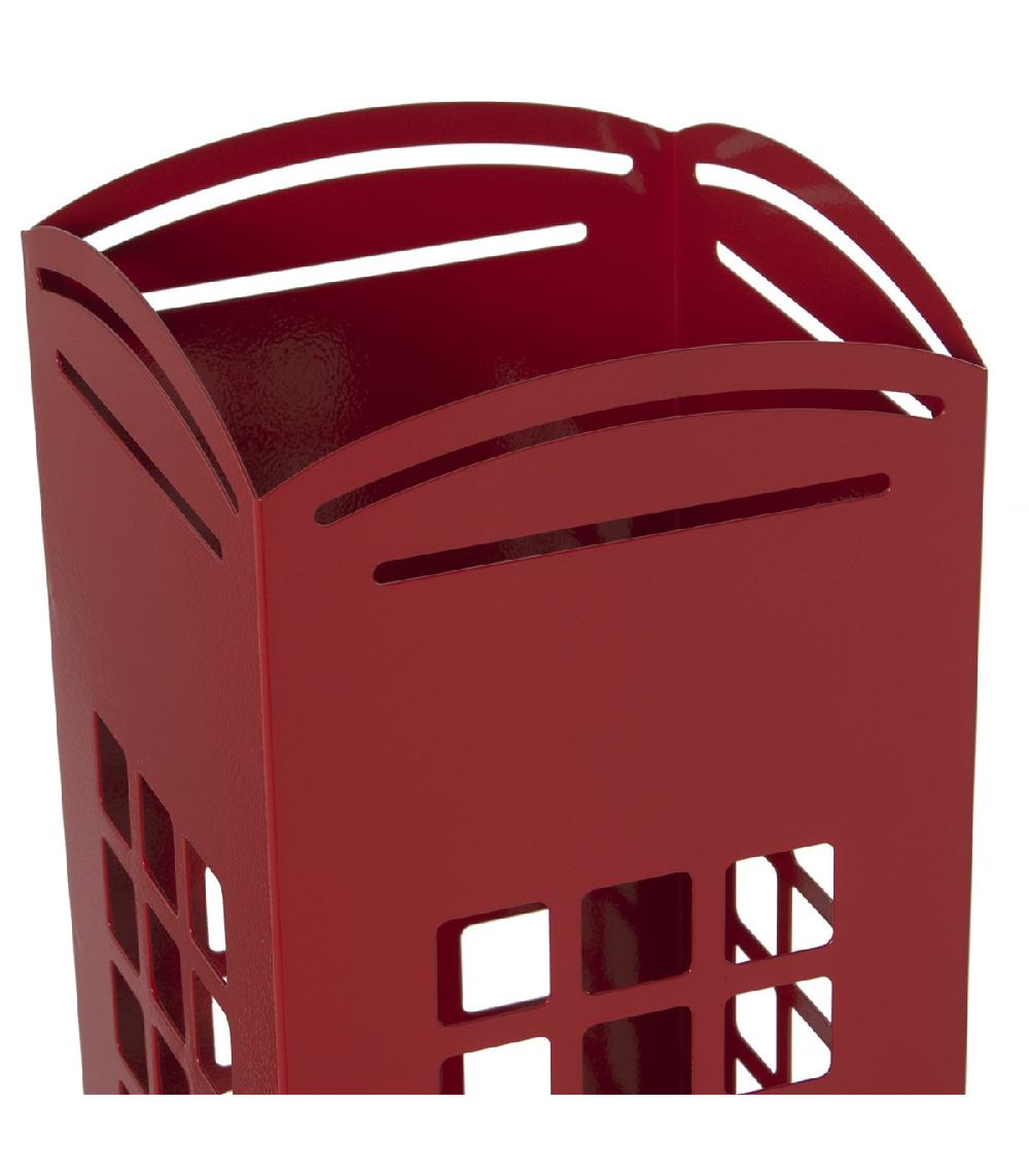 Wadiga Porte Parapluie En Métal Rouge Cabine Téléphonique - 15 5x15 5x49cm