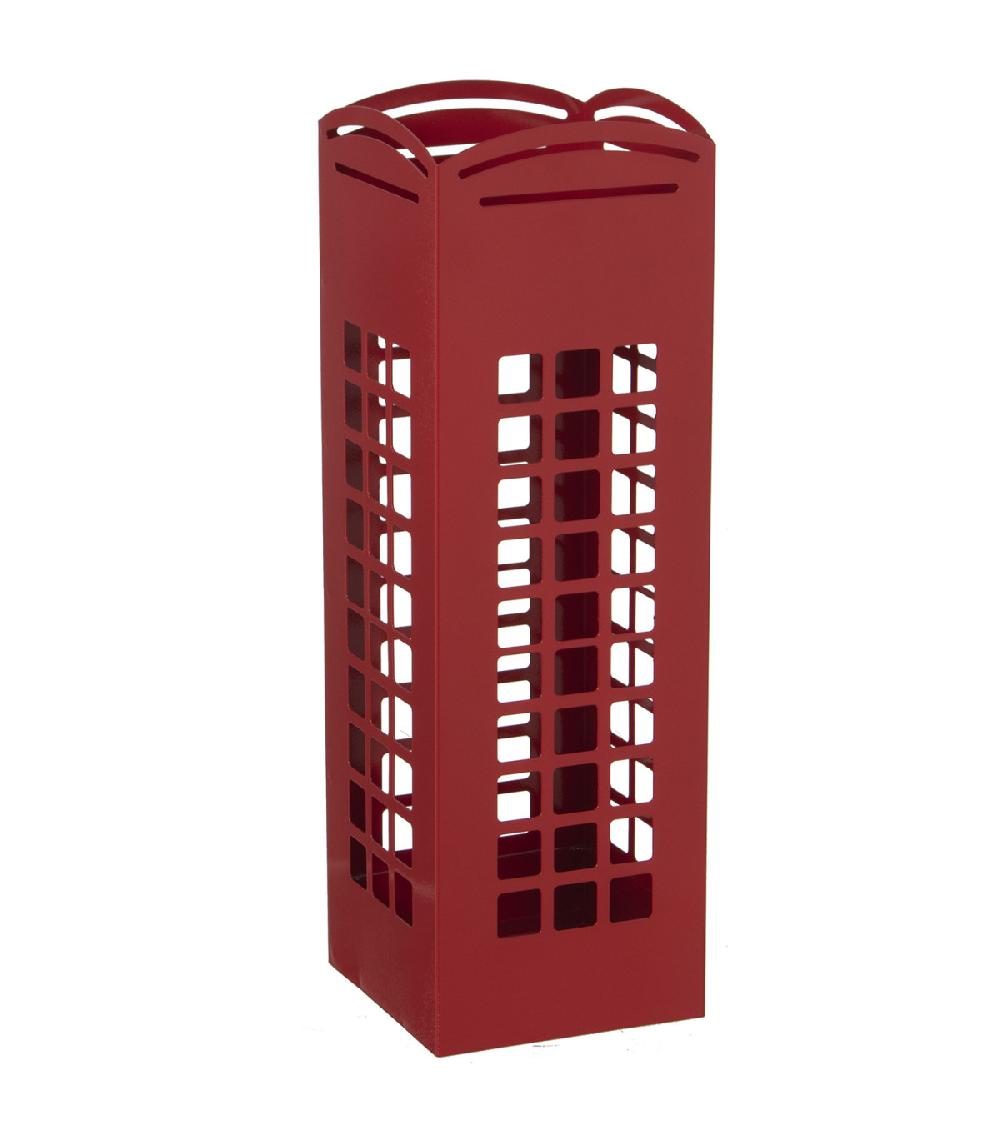 wadiga Porte parapluie en métal rouge Cabine Téléphonique - 15 5x15 5x49cm