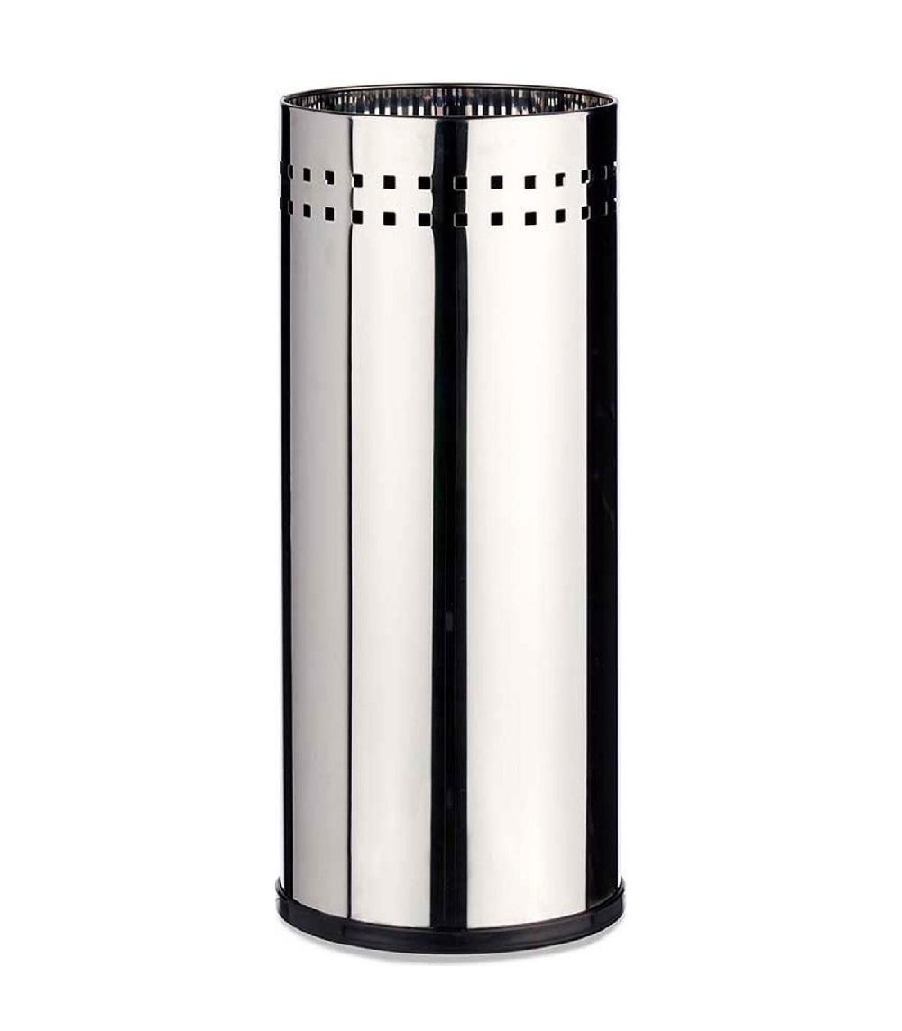 wadiga Porte parapluie rond en acier inoxydable 21x21x50cm