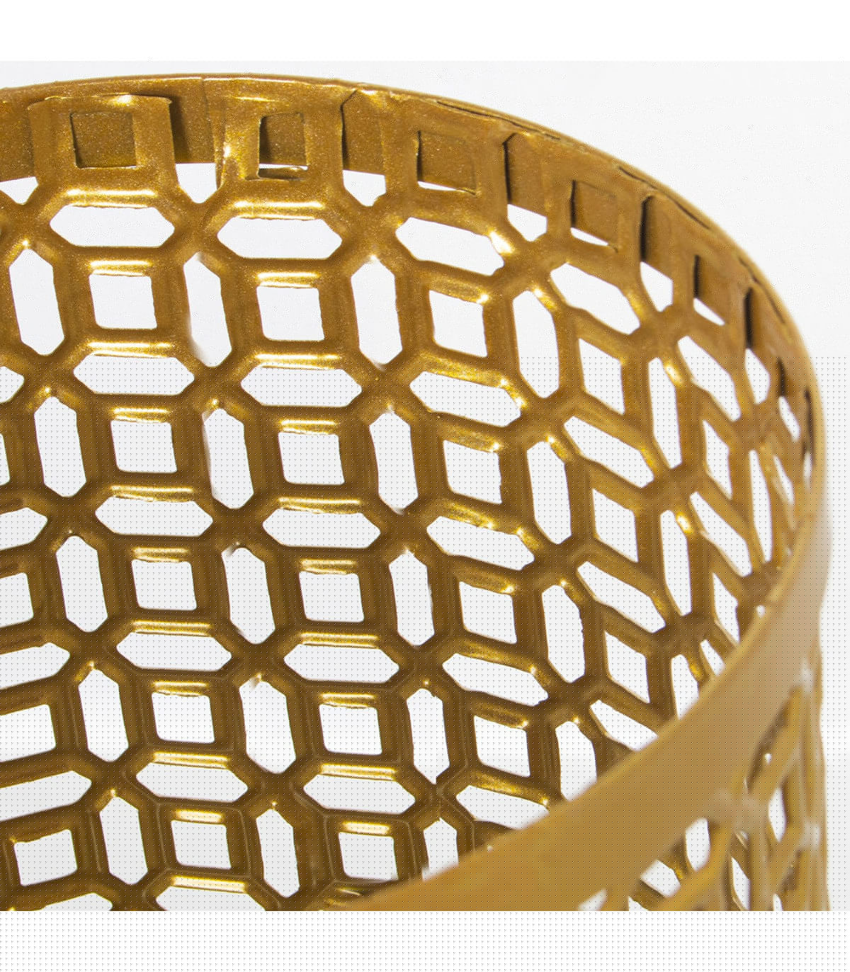 Wadiga Porte Parapluie Rond En Métal Ajouré Doré 20x20x45cm