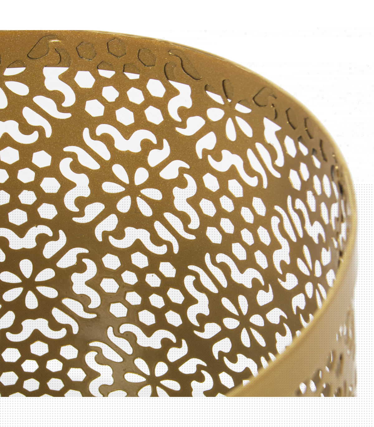 Wadiga Porte Parapluie Rond En Métal Ajouré Doré - 24x45cm