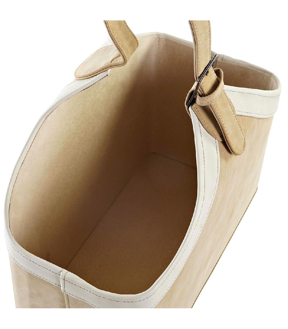 Wadiga Porte-revues à Poser En Similicuir Beige Crème