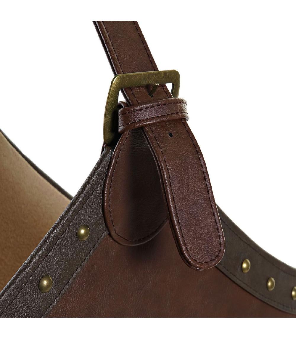 Wadiga Porte-revues à Poser En Similicuir Marron Foncé