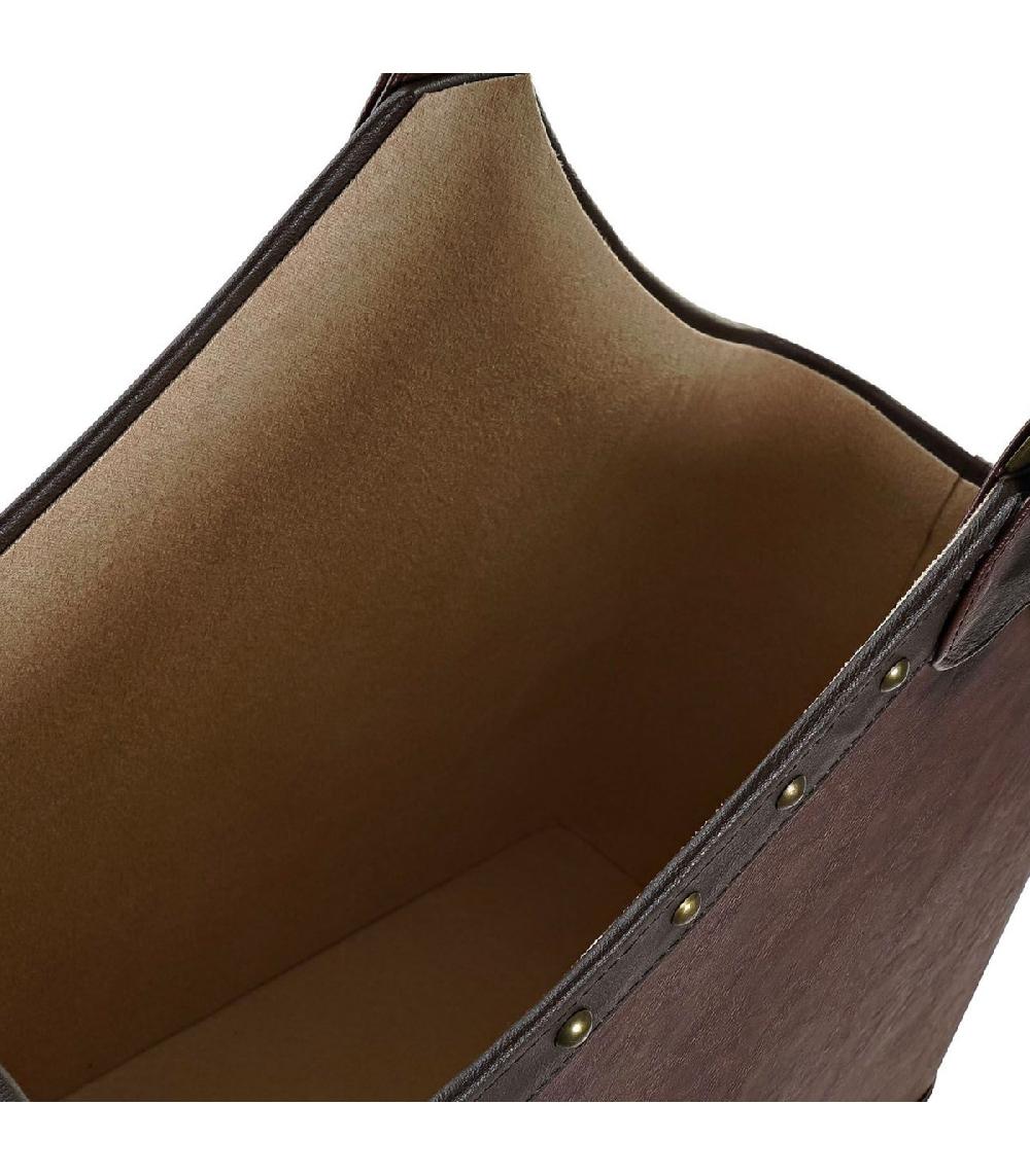 Wadiga Porte-revues à Poser En Similicuir Marron Foncé