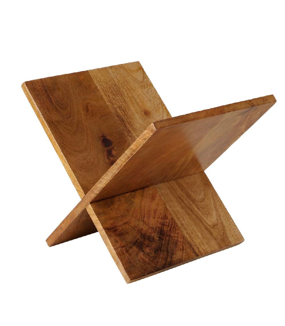 wadiga Porte revues design en bois de manguier 35x25.5x37cm