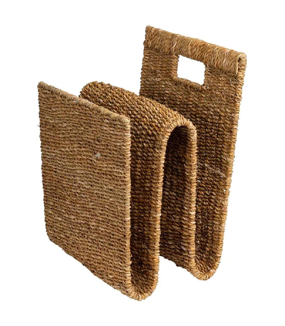 wadiga Porte revues en jacinthe d'eau tressée 30x30x40cm