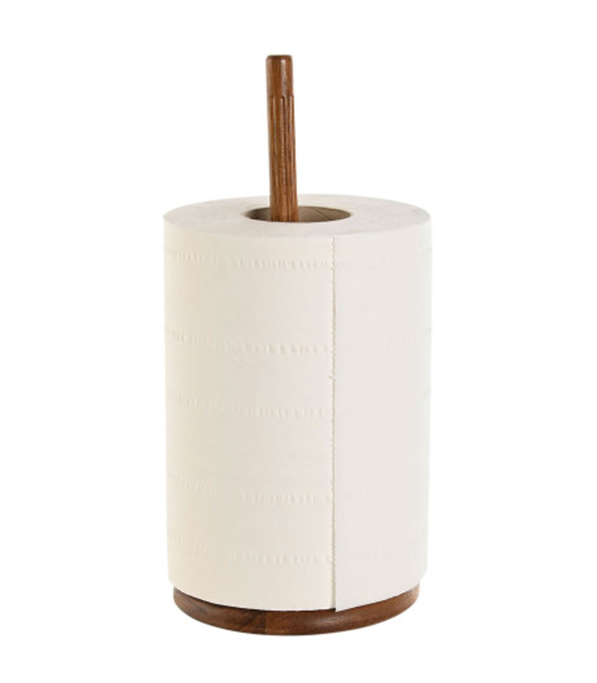 Wadiga Porte Rouleau Essuie-tout Bois D'acacia 17x17x32cm