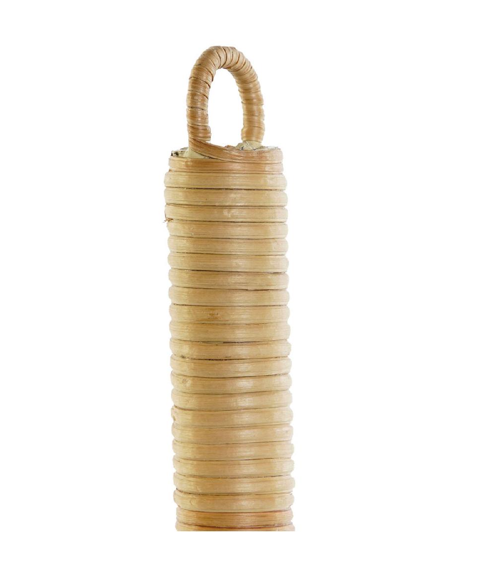 Wadiga Porte Rouleau Essuie-tout Rotin Et Métal 15x15x32cm