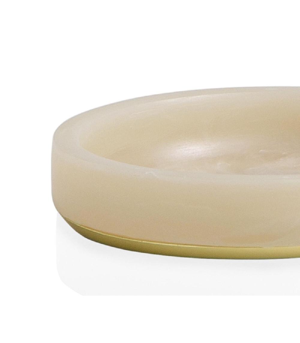 Wadiga Porte Savon En Résine Effet Marbre Rose Et Métal Doré Rosy