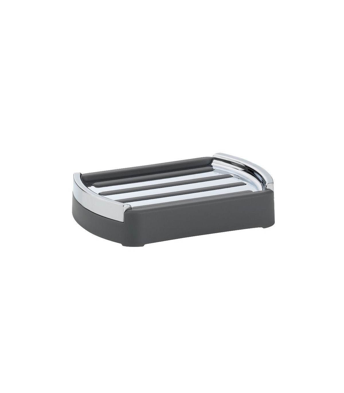 wadiga Porte Savon Rectangulaire Gris et Argenté Marta