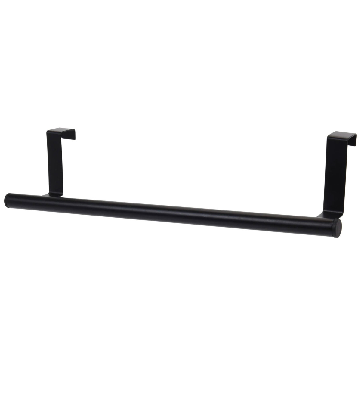 wadiga Porte-serviette de porte en métal noir 36.5x8x6cm