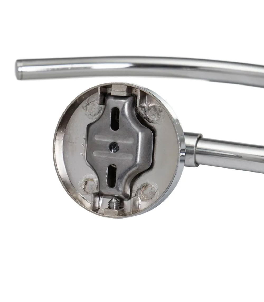 Wadiga Porte-serviette Mural Anneau En Métal Chromé 22x7x16cm