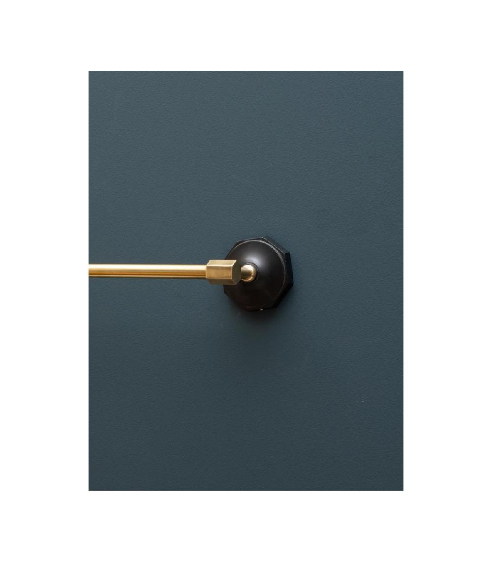 Wadiga Porte-serviette Mural En Acier Inoxydable Noir Et Laiton Doré -L65cm