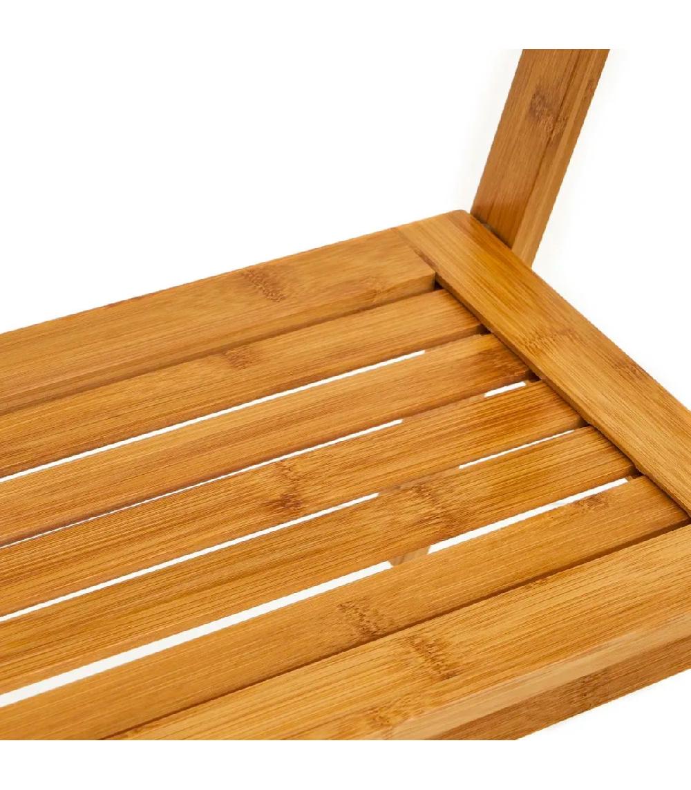 Wadiga Porte Serviette Sur Pied En Bambou Avec étagère