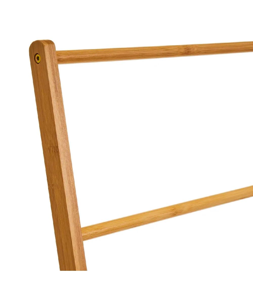Wadiga Porte Serviette Sur Pied En Bambou Avec étagère