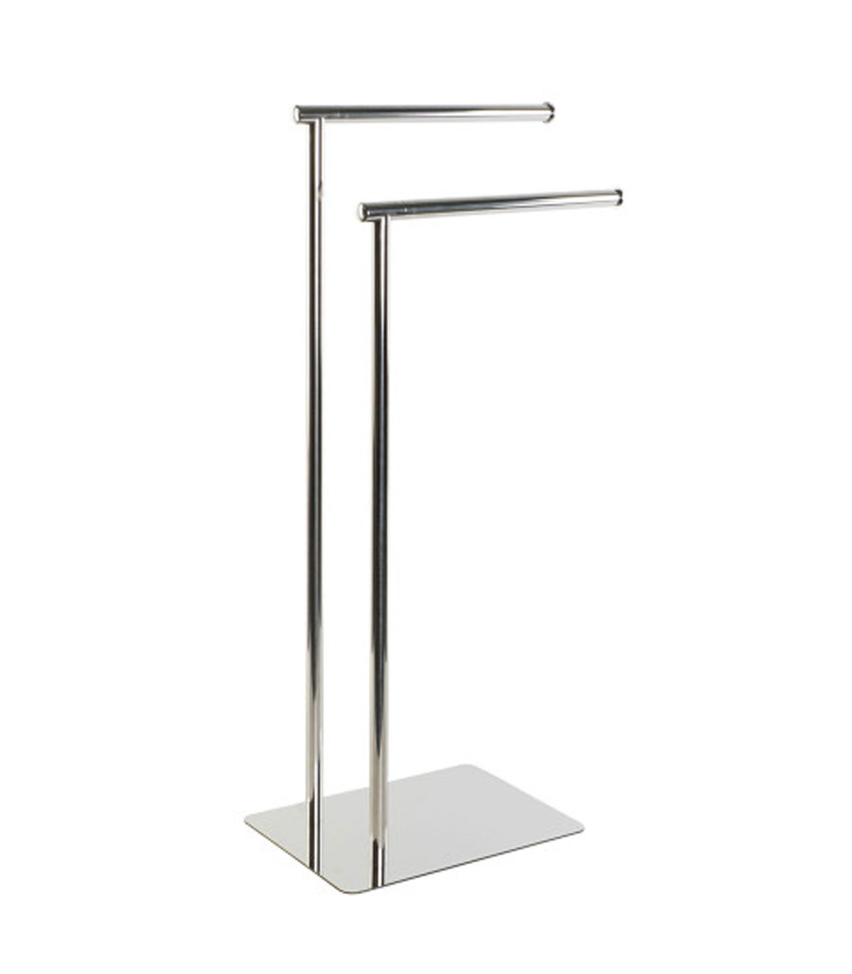 wadiga Porte-serviette sur pied en inox argenté 36.5x20x77.5cm