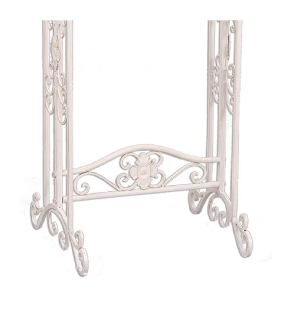 Wadiga Porte Serviette Sur Pied En Métal Blanc 40x37x91cm