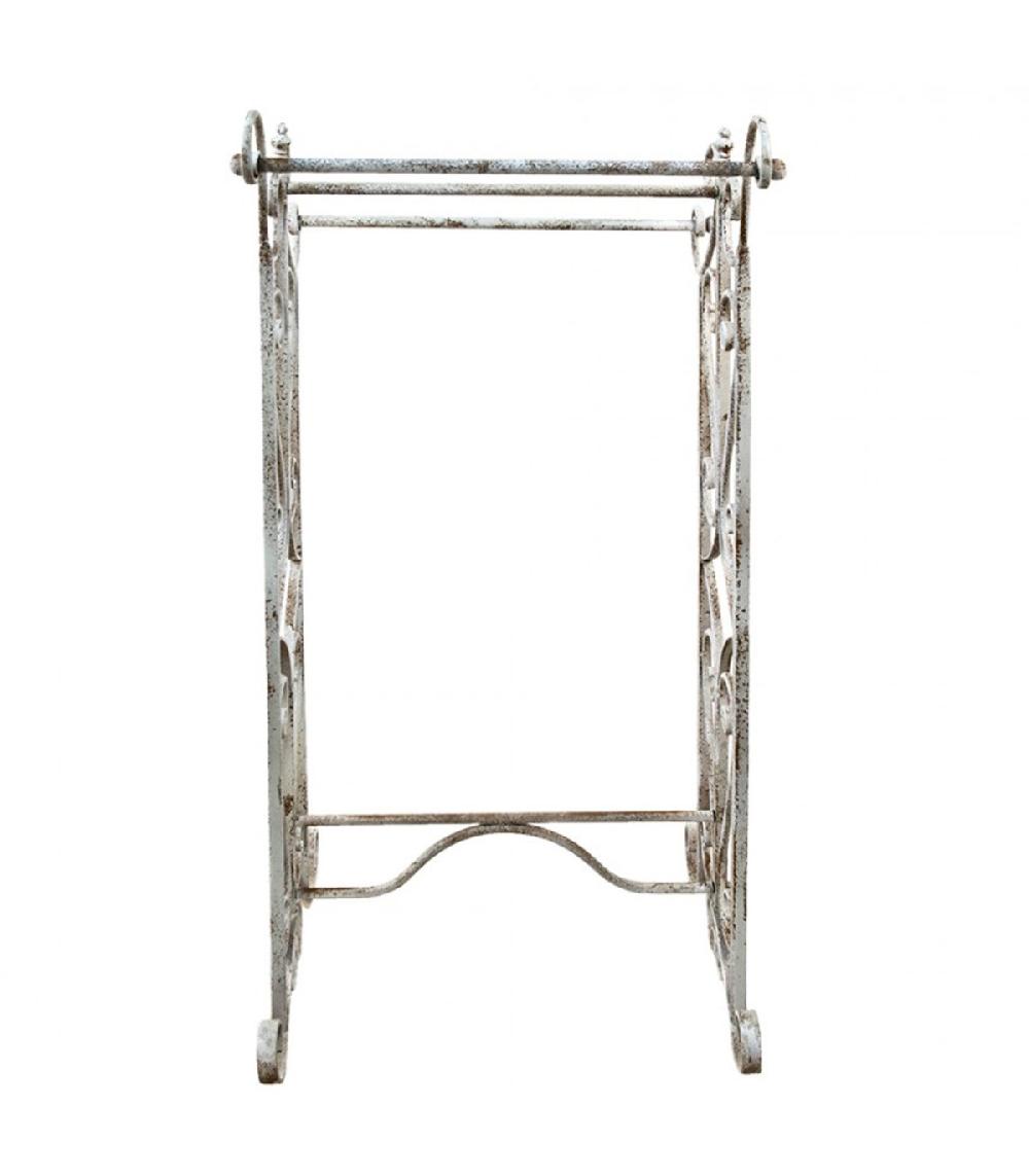 Wadiga Porte Serviette Sur Pied En Métal Blanc 48x36x89cm