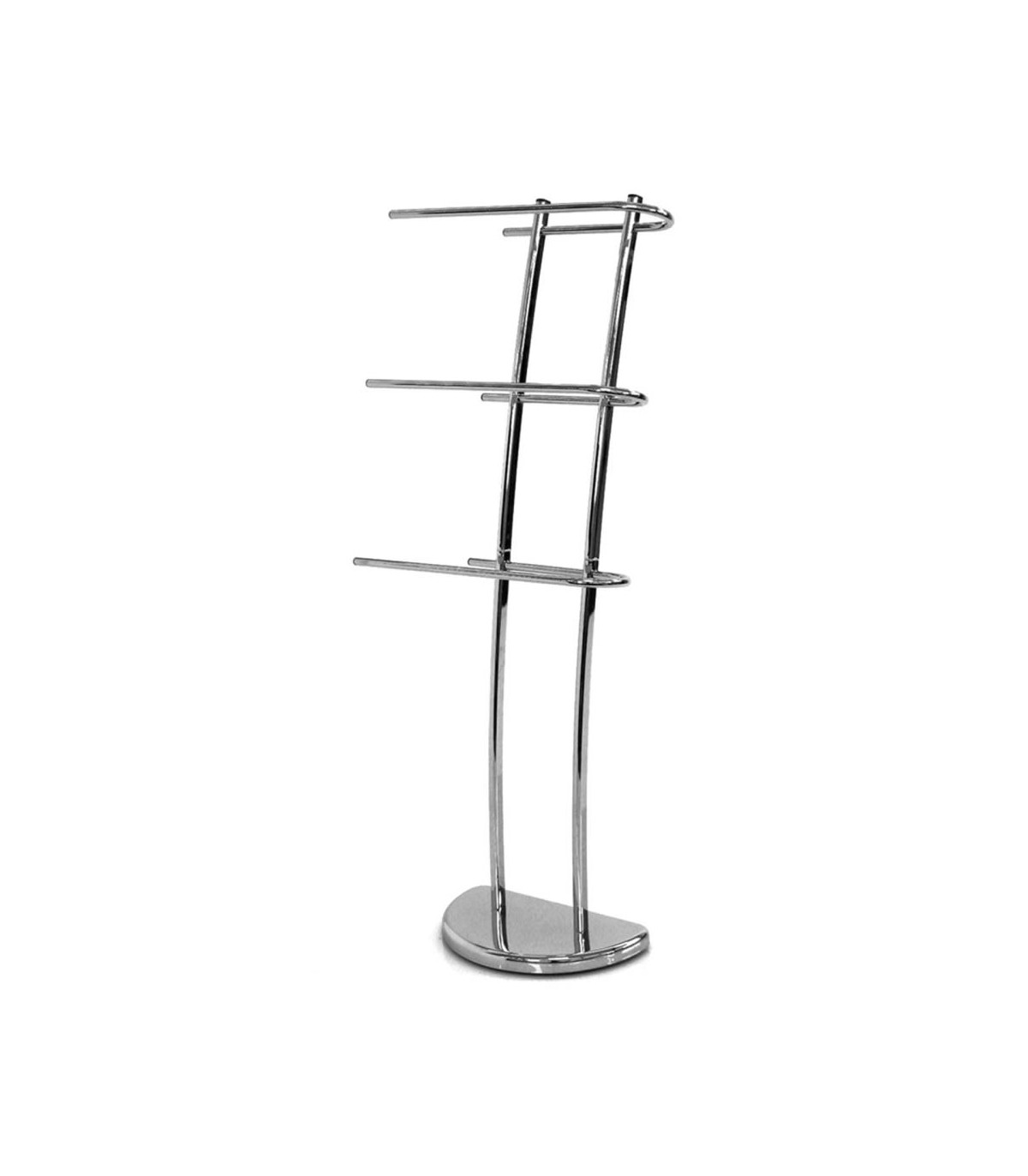 wadiga Porte Serviette sur Pied en Métal Chromé 3 Bras