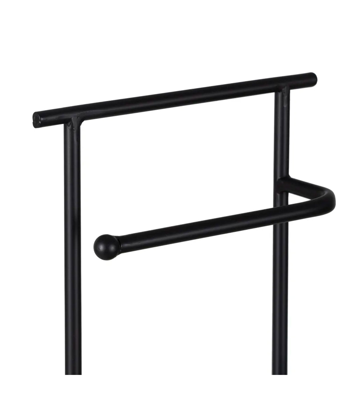 Wadiga Porte Serviette Sur Pied En Métal Noir 20.8x13x61.5cm