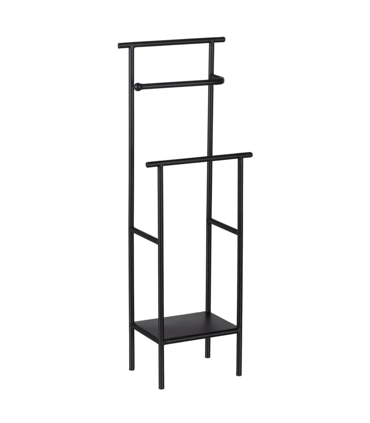 wadiga Porte serviette sur pied en métal noir 20.8x13x61.5cm