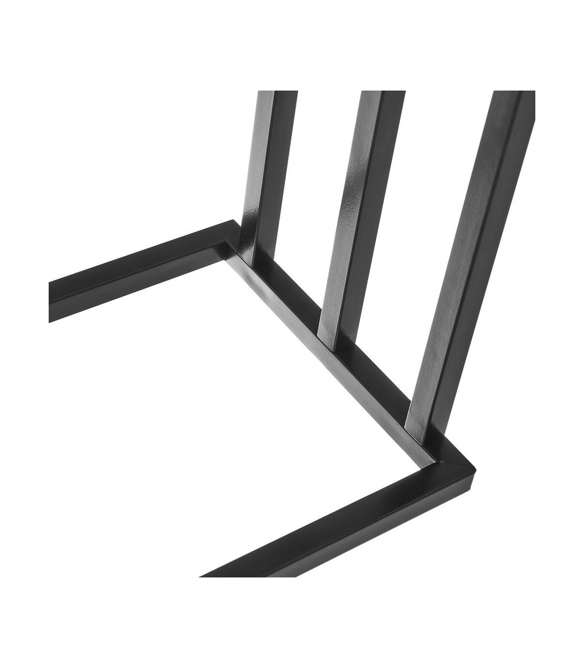 Wadiga Porte Serviette Sur Pied En Métal Noir 3 Bras