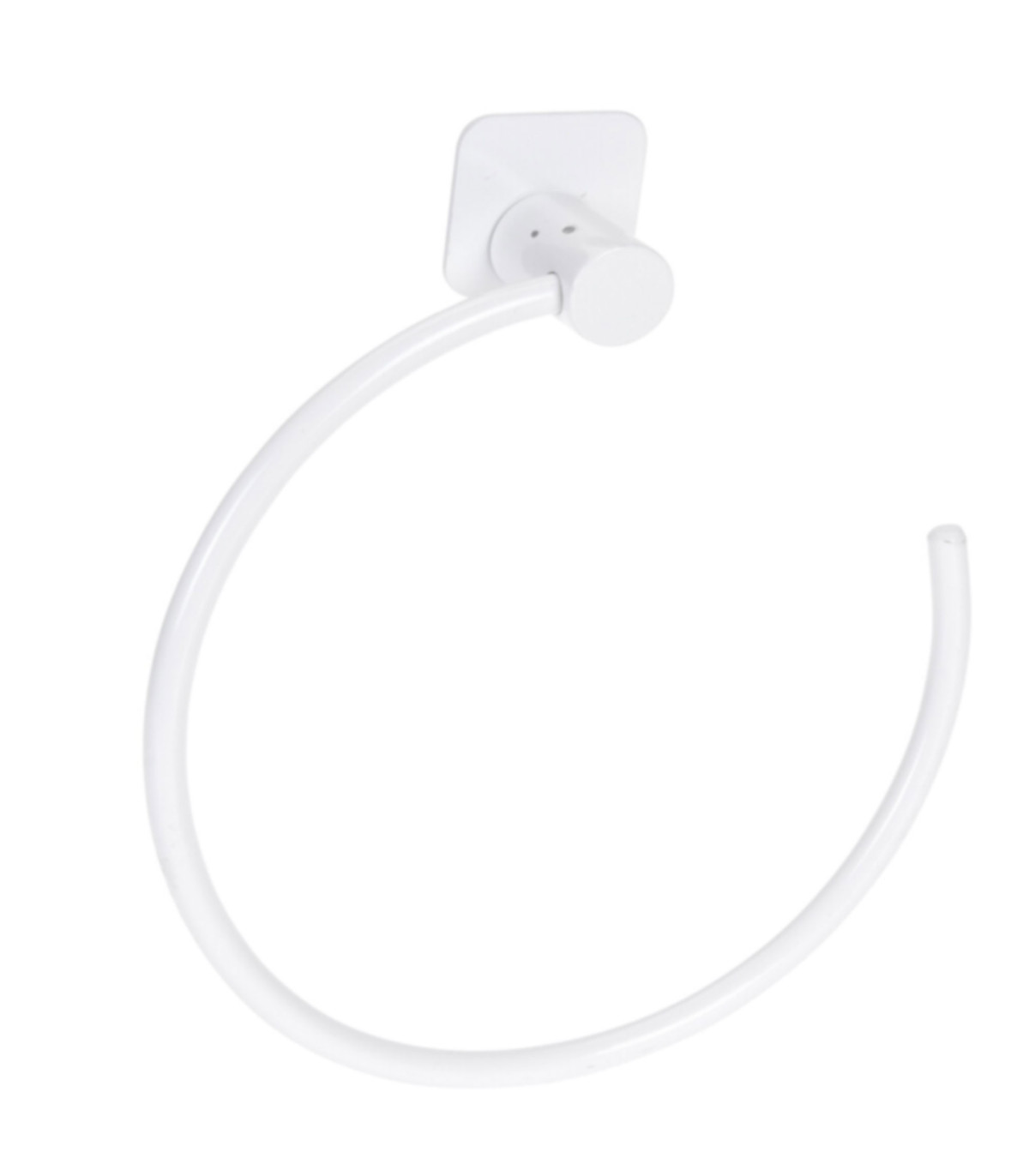 wadiga Porte-serviettes anneau en métal blanc - 18x18cm
