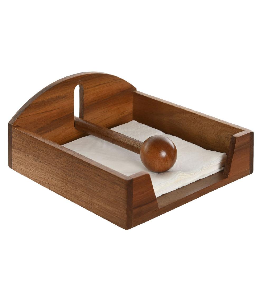 Wadiga Porte Serviettes En Papier En Bois D'acacia 19x21x8.8cm