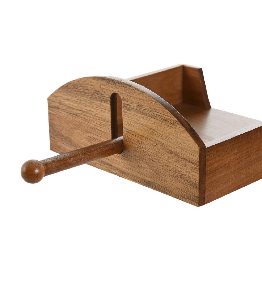 Wadiga Porte Serviettes En Papier En Bois D'acacia 19x21x8.8cm
