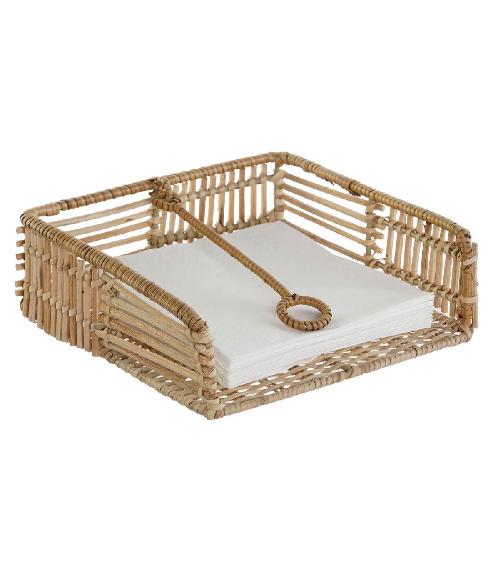 Wadiga Porte Serviettes En Papier En Rotin 20x20x6cm